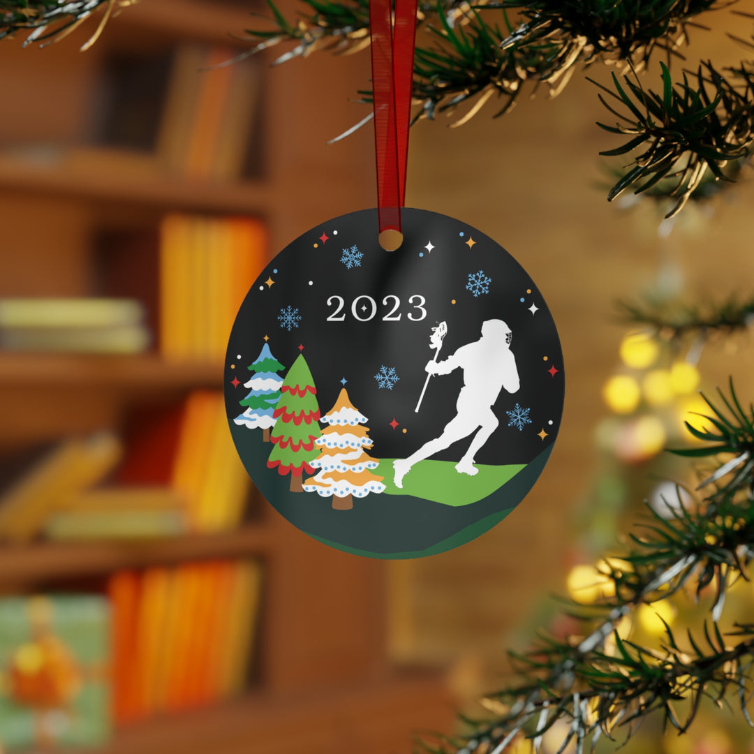 Lacrosse Player Ornament