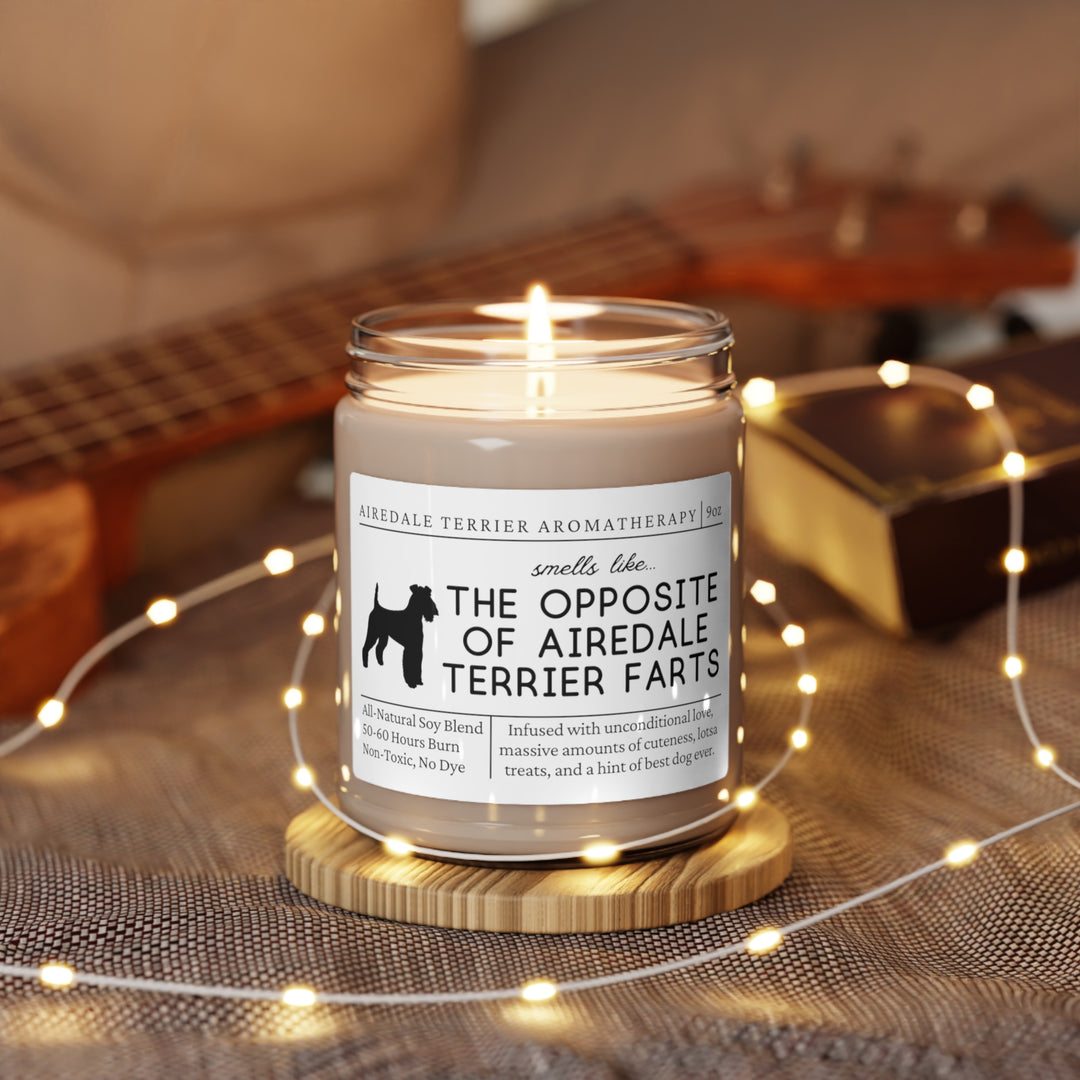 Airedale Terrier Candle - Smells Like The Opposite Of Airedale Terrier Farts