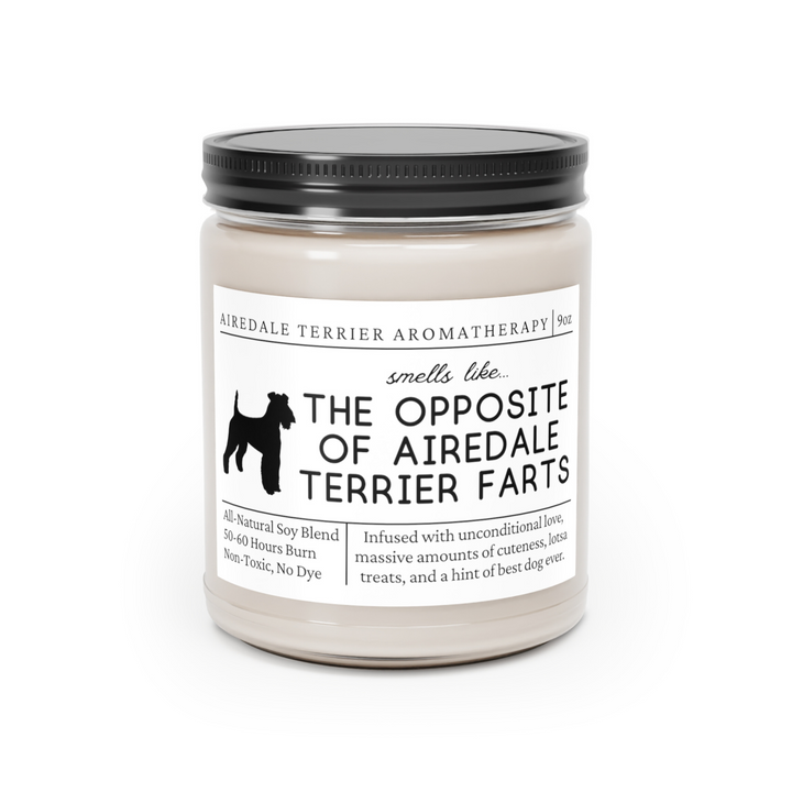 Airedale Terrier Candle - Smells Like The Opposite Of Airedale Terrier Farts