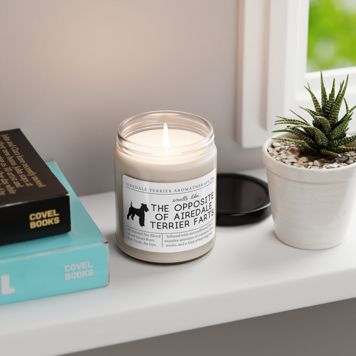 Airedale Terrier Candle - Smells Like The Opposite Of Airedale Terrier Farts