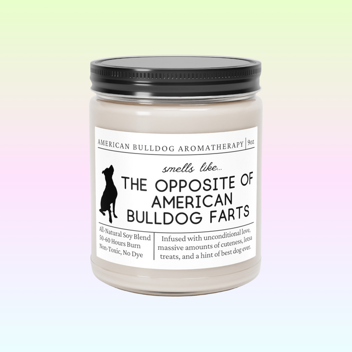 American Bulldog Candle - Smells Like The Opposite Of American Bulldog Farts