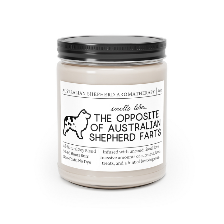 Australian Shepherd Candle - Smells Like The Opposite Of Australian Shepherd Farts