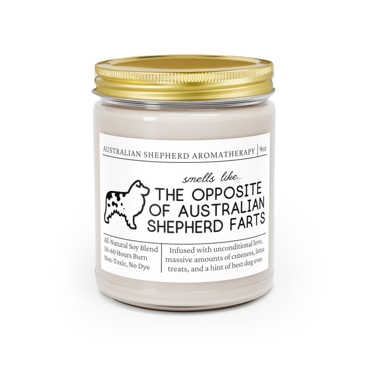 Australian Shepherd Candle - Smells Like The Opposite Of Australian Shepherd Farts