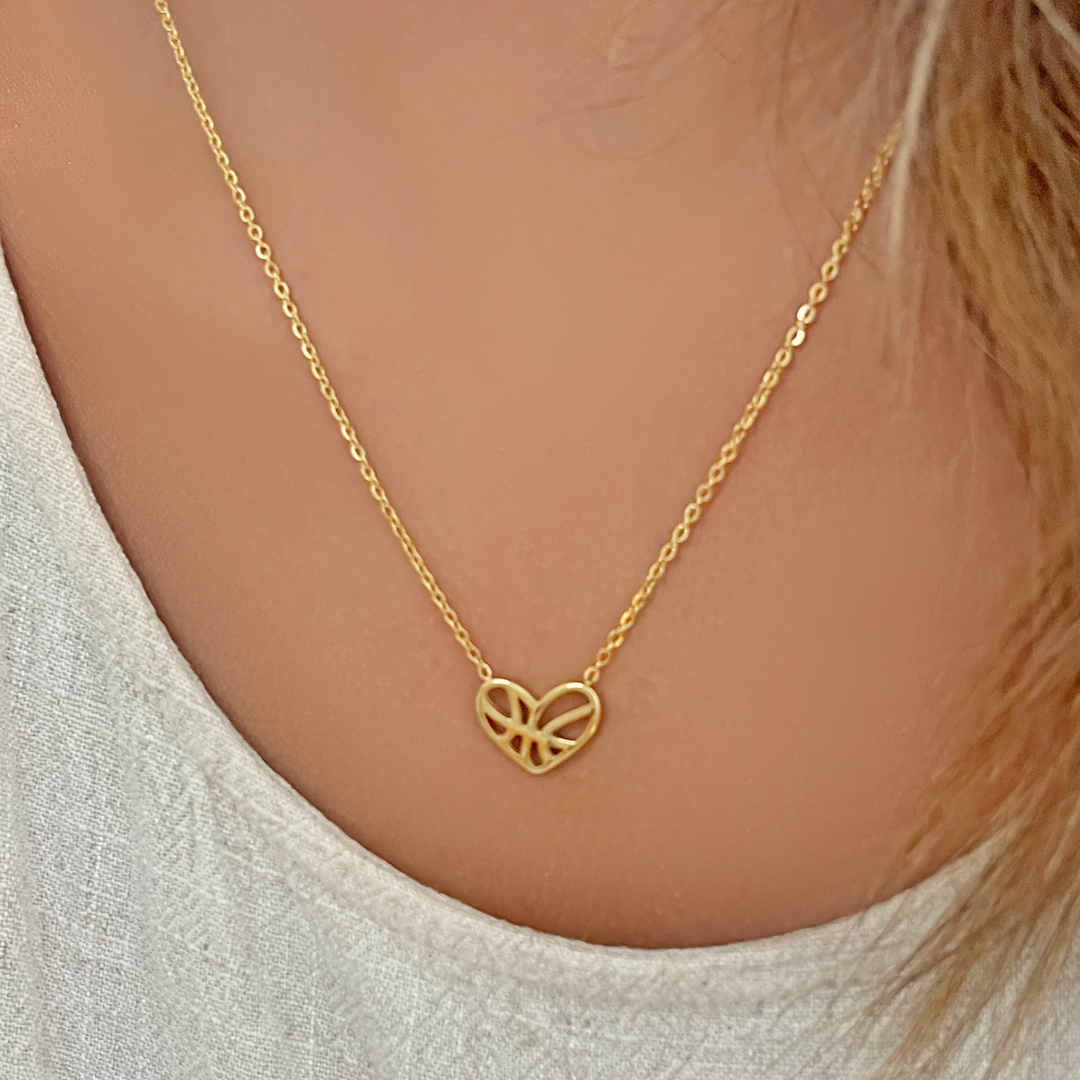 Basketball Heart Necklace