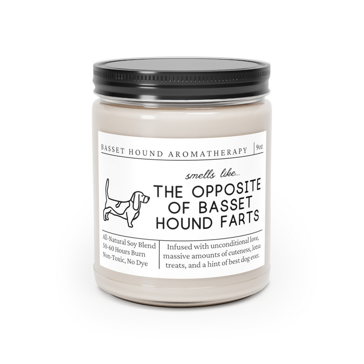 Basset Hound Candle - Smells Like The Opposite Of Basset Hound Farts