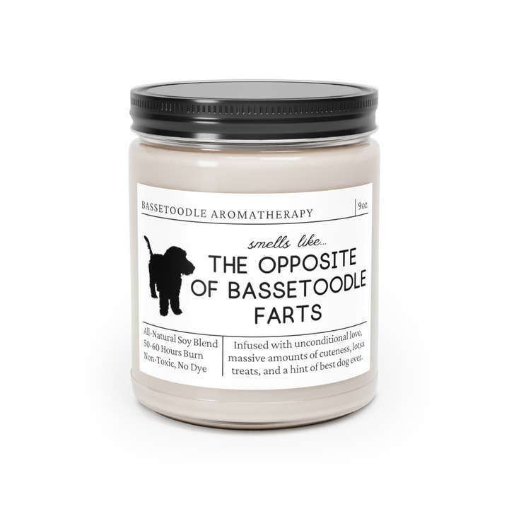 Bassetoodle Candle - Smells Like The Opposite Of Bassetoodle Farts