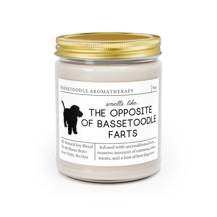 Bassetoodle Candle - Smells Like The Opposite Of Bassetoodle Farts