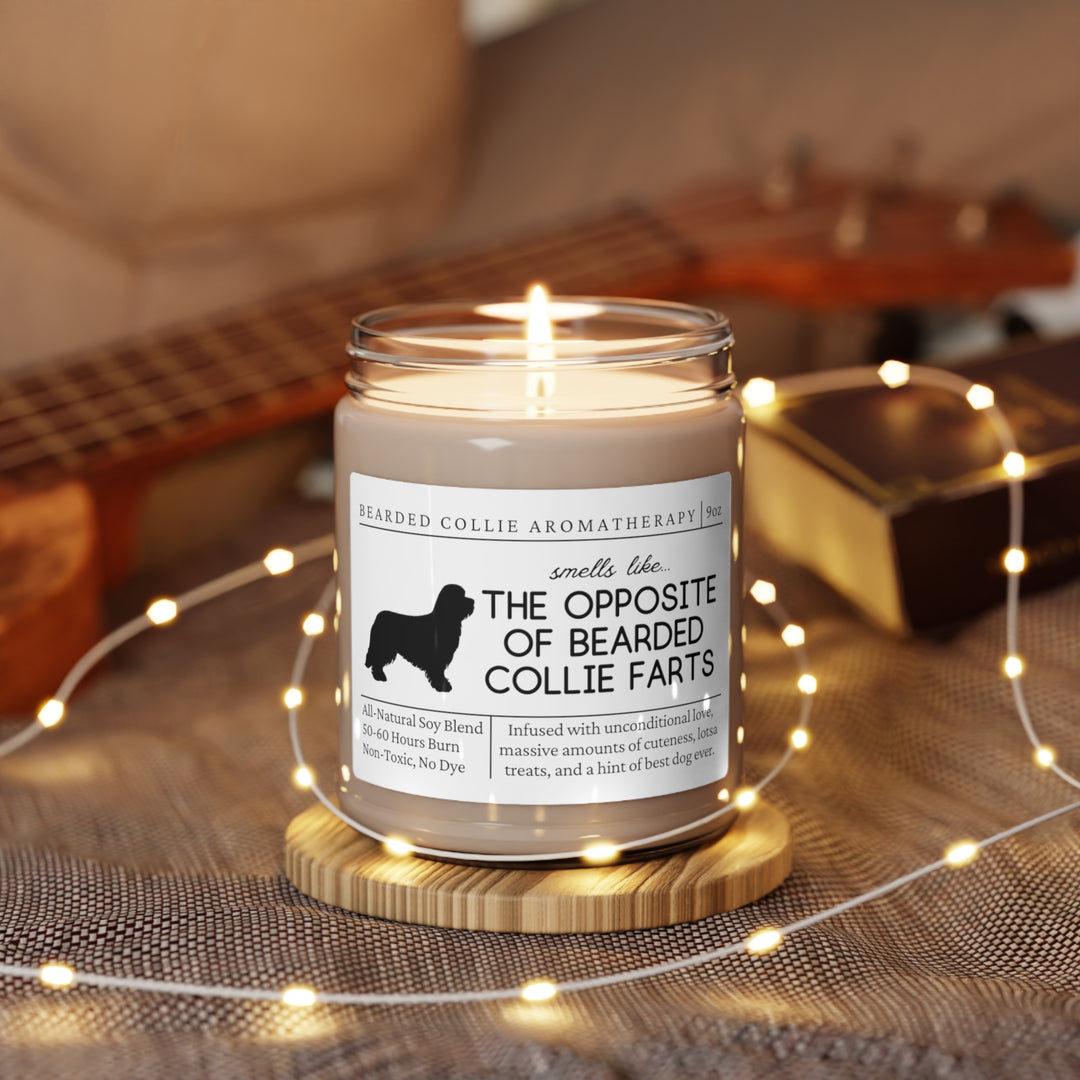 Bearded Collie Candle - Smells Like The Opposite Of Bearded Collie Farts