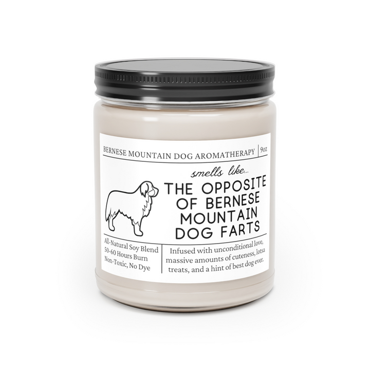 Bernese Mountain Dog Candle - Smells Like The Opposite Of Bernese Mountain Dog Farts