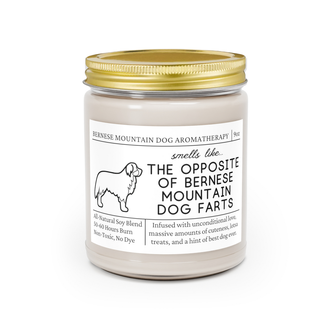 Bernese Mountain Dog Candle - Smells Like The Opposite Of Bernese Mountain Dog Farts