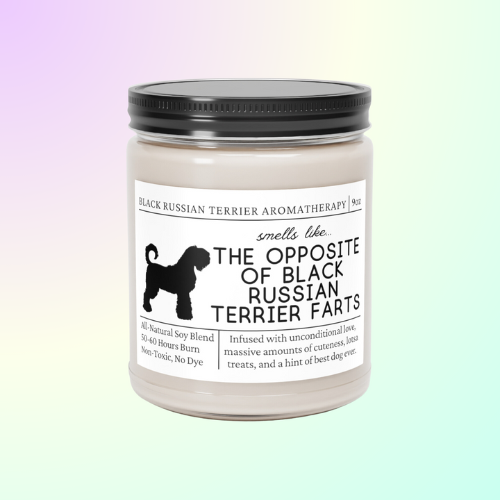 Black Russian Terrier Candle - Smells Like The Opposite Of Black Russian Terrier Farts