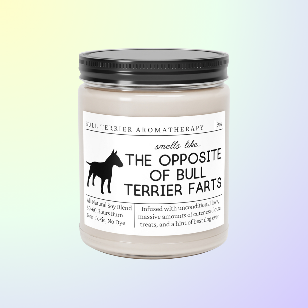 Bull Terrier Candle - Smells Like The Opposite Of Bull Terrier Farts