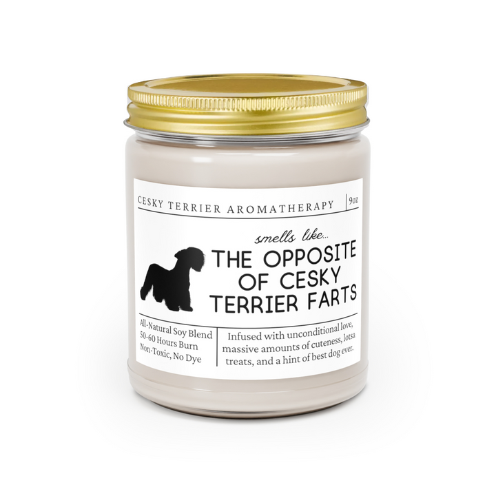 Cesky Terrier Candle - Smells Like The Opposite Of Cesky Terrier Farts