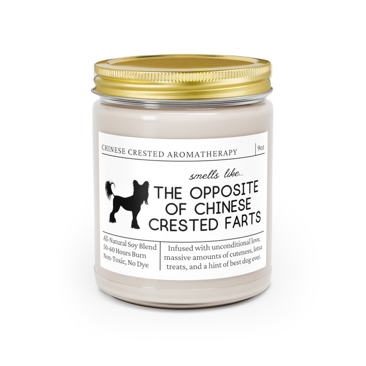 Chinese Crested Candle - Smells Like The Opposite Of™ Chinese Crested Farts