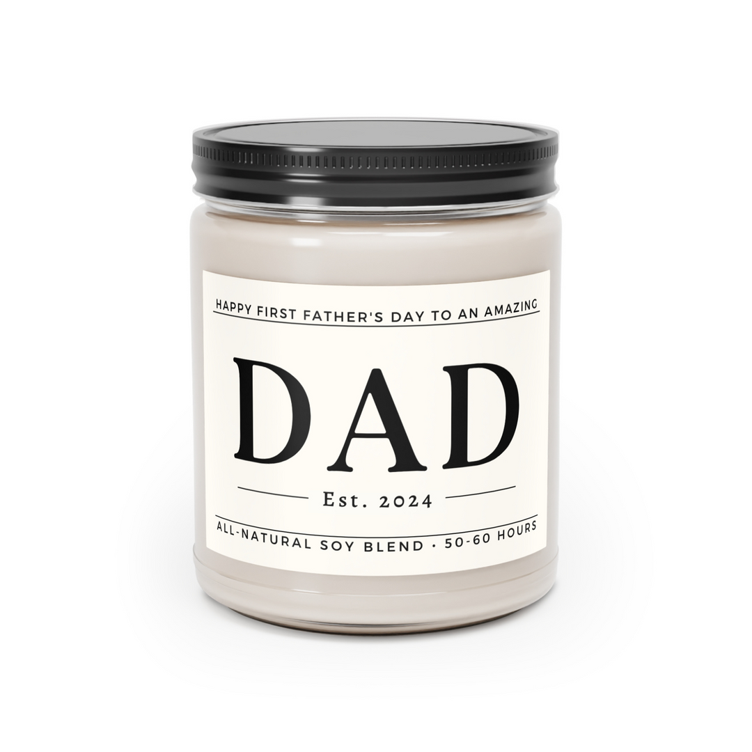 Happy First Father's Day Candle