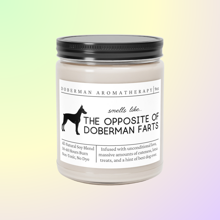 Doberman Candle - Smells Like The Opposite Of Doberman Farts