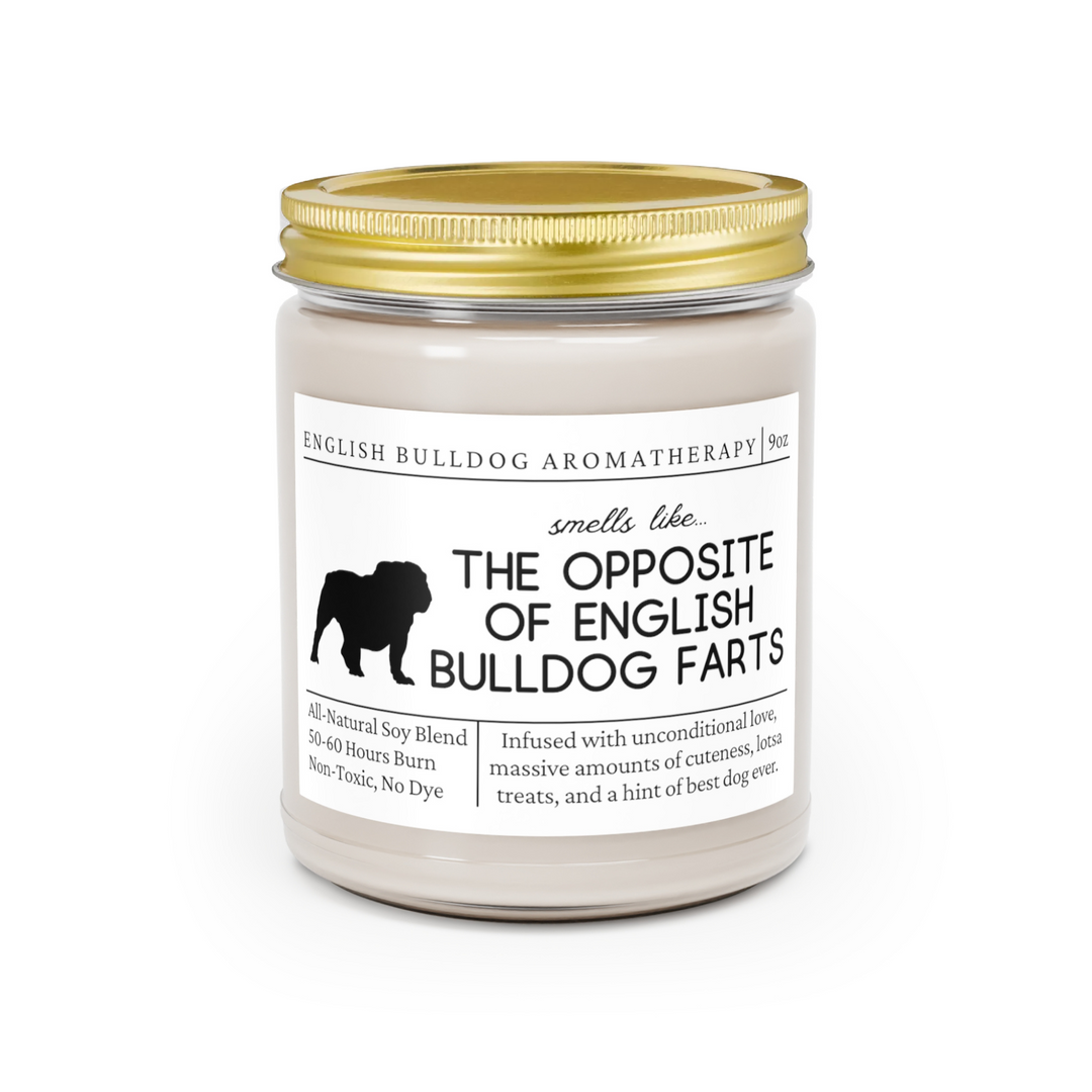 English Bulldog Candle - Smells Like The Opposite Of English Bulldog Farts