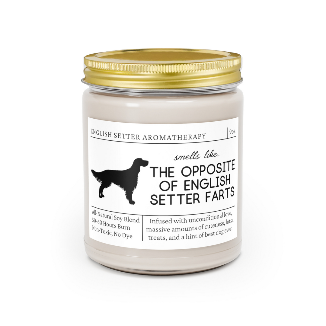 English Setter Candle - Smells Like The Opposite Of English Setter Farts