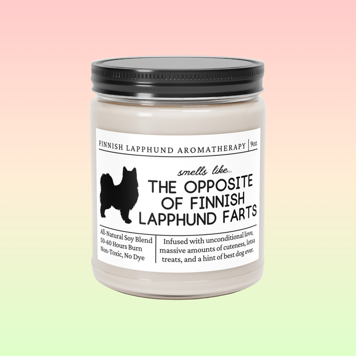 Finnish Lapphund Candle - Smells Like The Opposite Of Finnish Lapphund Farts