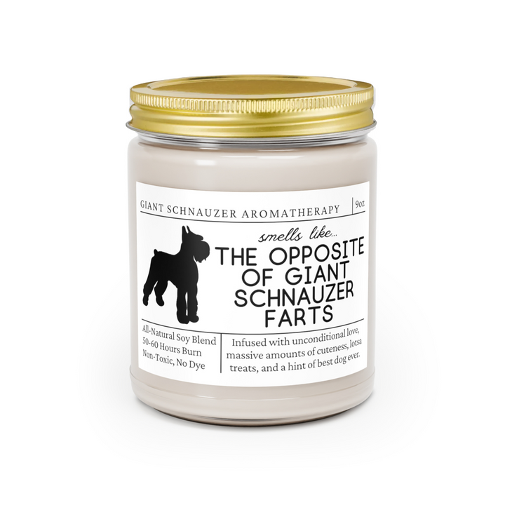 Giant Schnauzer Candle - Smells Like The Opposite Of Giant Schnauzer Farts