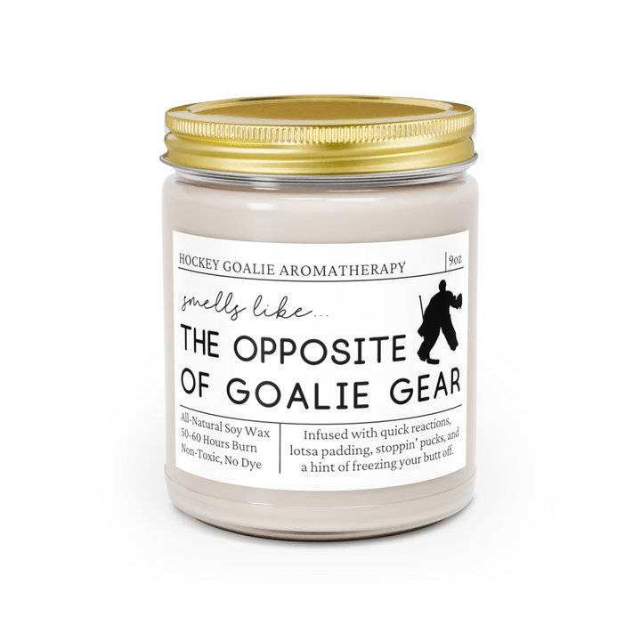 Hockey Goalie Candle - Smells Like the Opposite of Goalie Gear