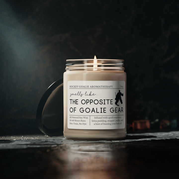 Hockey Goalie Candle - Smells Like the Opposite of Goalie Gear