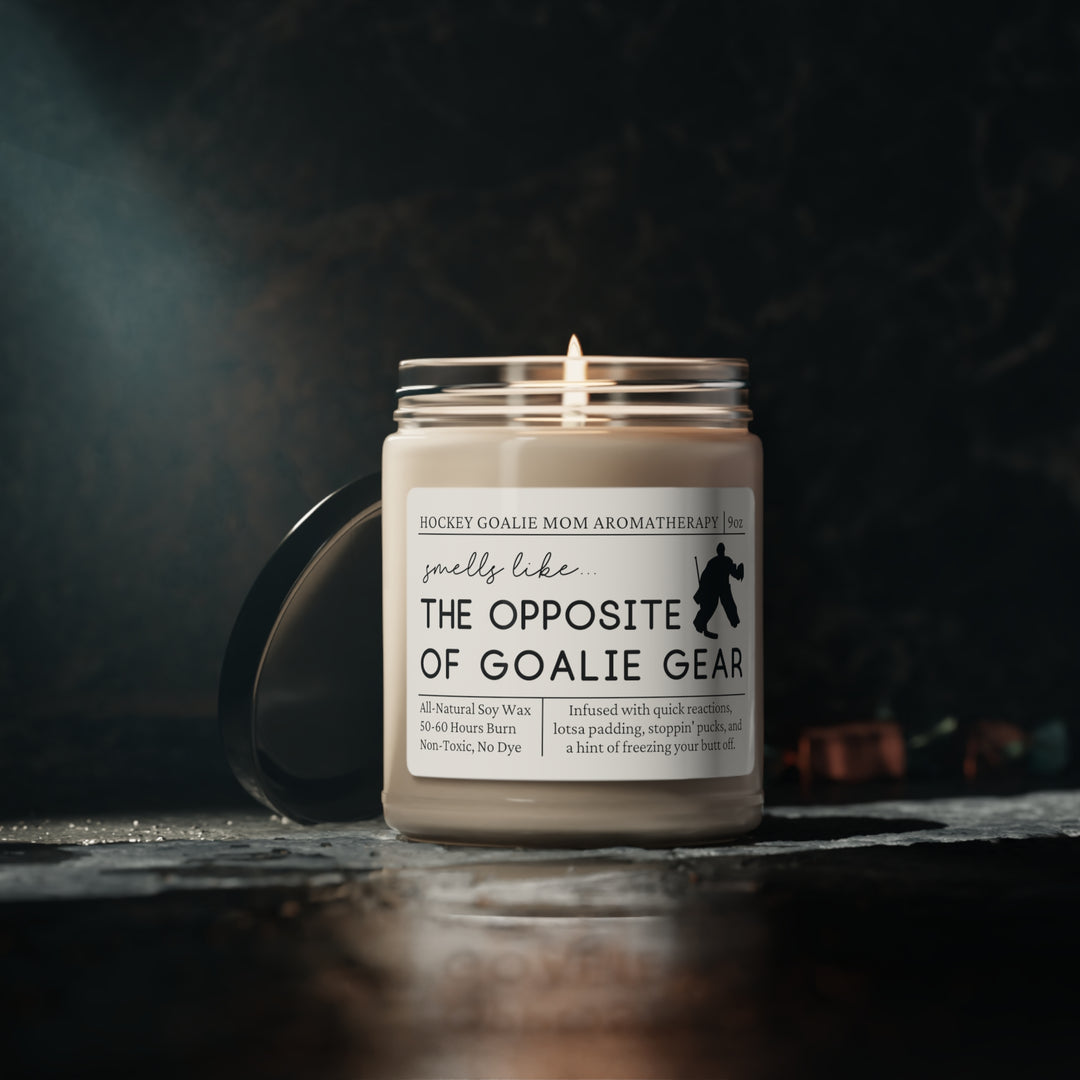 Hockey Goalie Mom Candle - Smells Like the Opposite of Goalie Gear