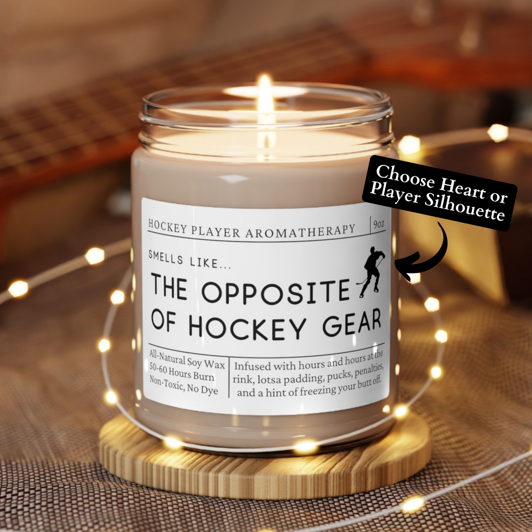 Hockey Player Candle - Smells Like the Opposite of Hockey Gear