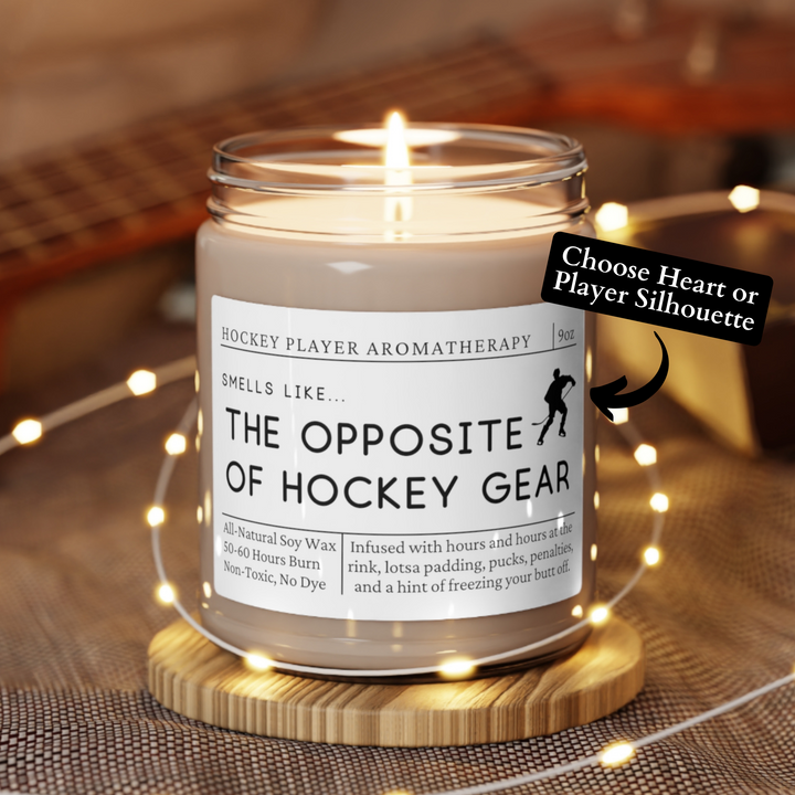 Hockey Player Candle - Smells Like the Opposite of Hockey Gear