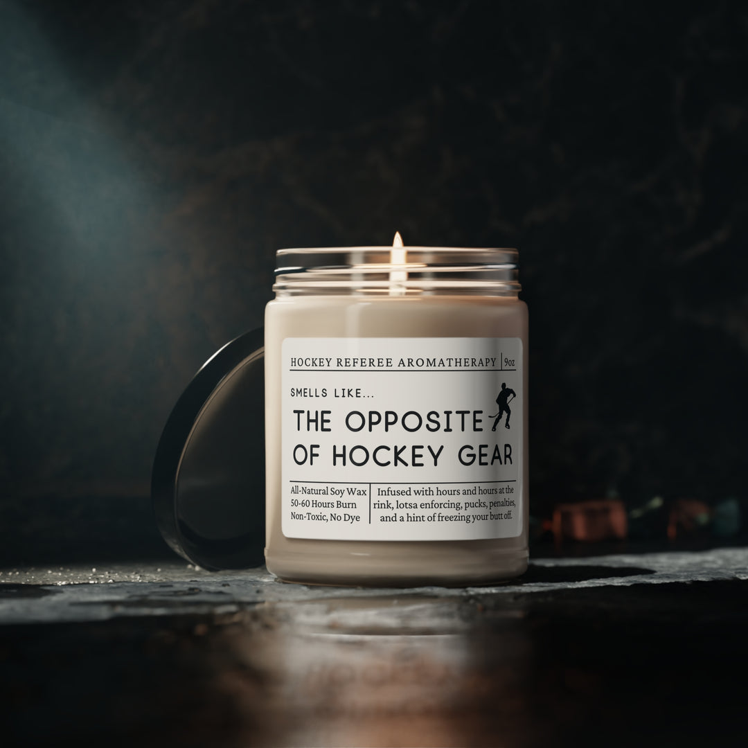 Hockey Referee Candle - Smells Like the Opposite of Hockey Gear