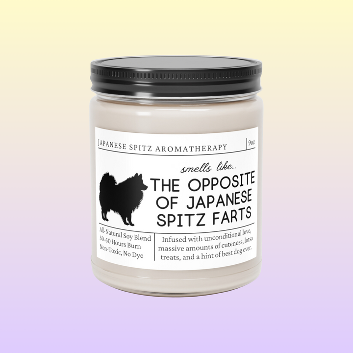 Japanese Spitz Candle - Smells Like The Opposite Of Japanese Spitz Farts