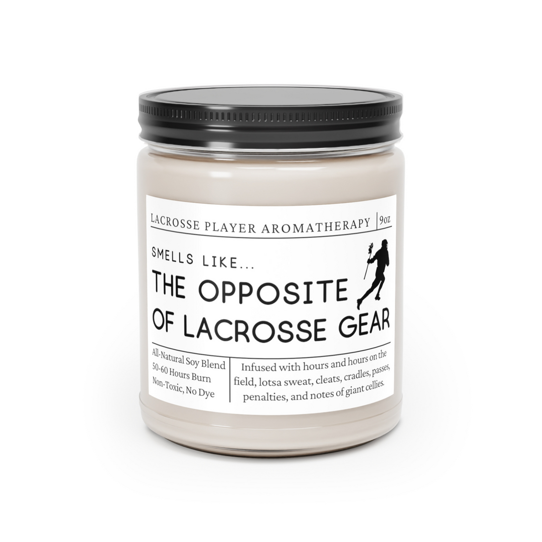 Lacrosse Player Candle - Smells Like the Opposite of Lacrosse Gear