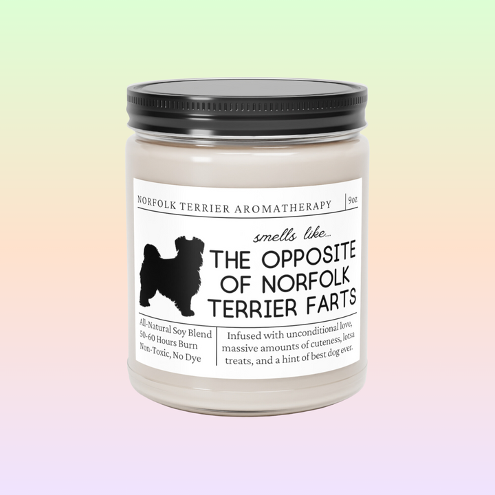 Norfolk Terrier Candle - Smells Like The Opposite Of Norfolk Terrier Farts