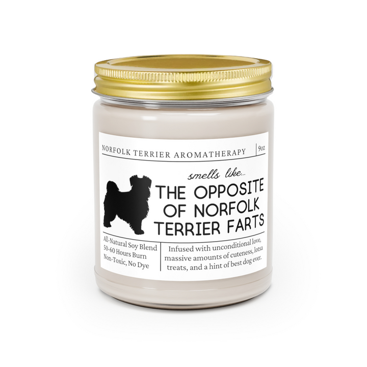 Norfolk Terrier Candle - Smells Like The Opposite Of Norfolk Terrier Farts