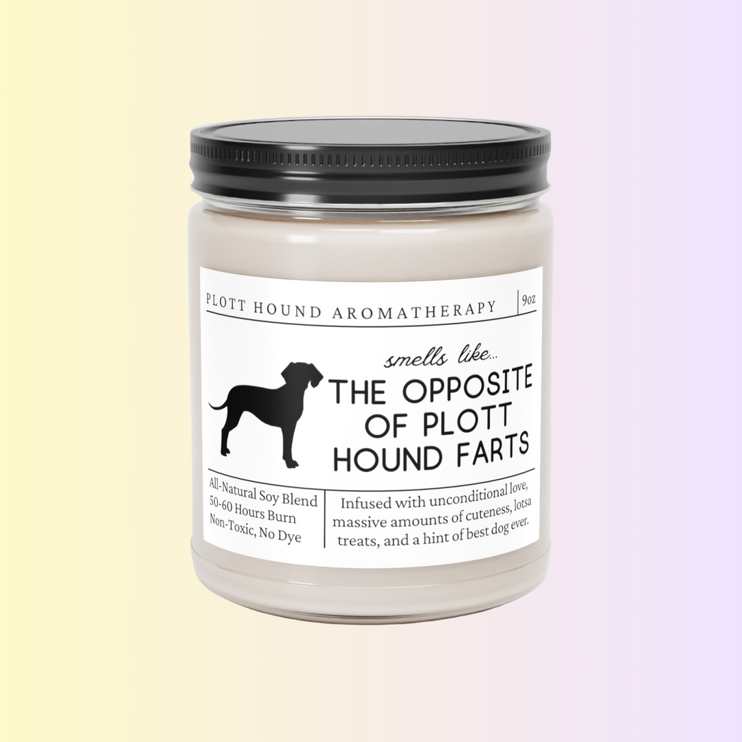 Plott Hound Candle - Smells Like The Opposite Of Plott Hound Farts