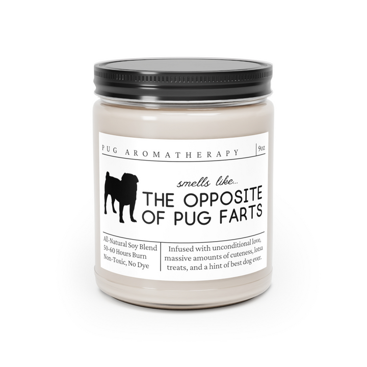 Pug Candle - Smells Like The Opposite Of Pug Farts