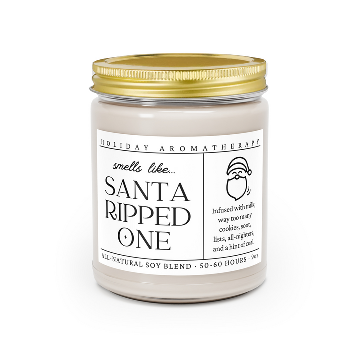 Smells Like Santa Ripped One Candle