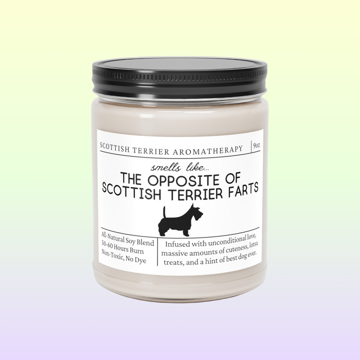 Scottish Terrier Candle - Smells Like The Opposite Of Scottish Terrier Farts