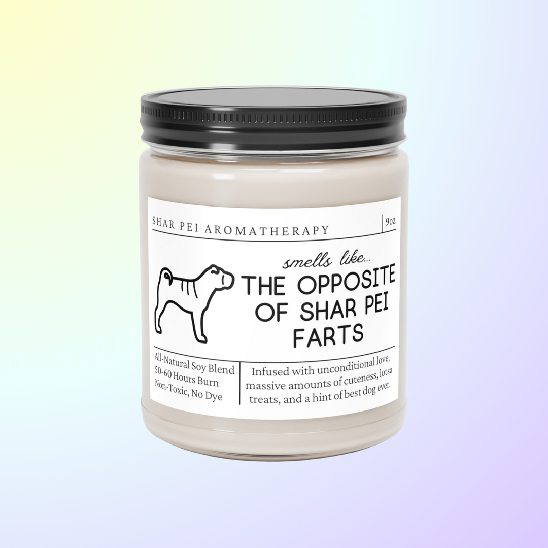 Shar Pei Candle - Smells Like The Opposite Of Shar Pei Farts