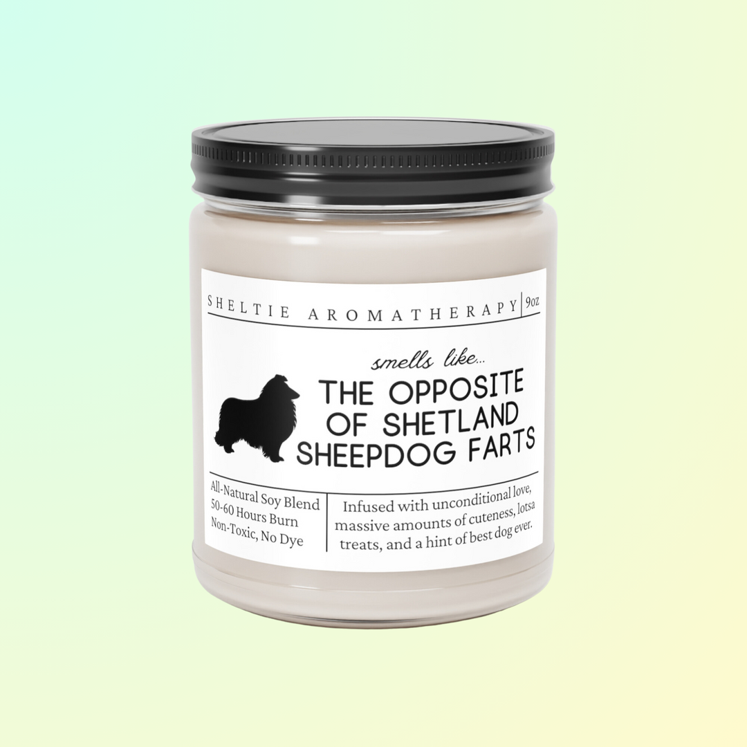 Sheltie Candle - Smells Like The Opposite Of Sheltie Farts