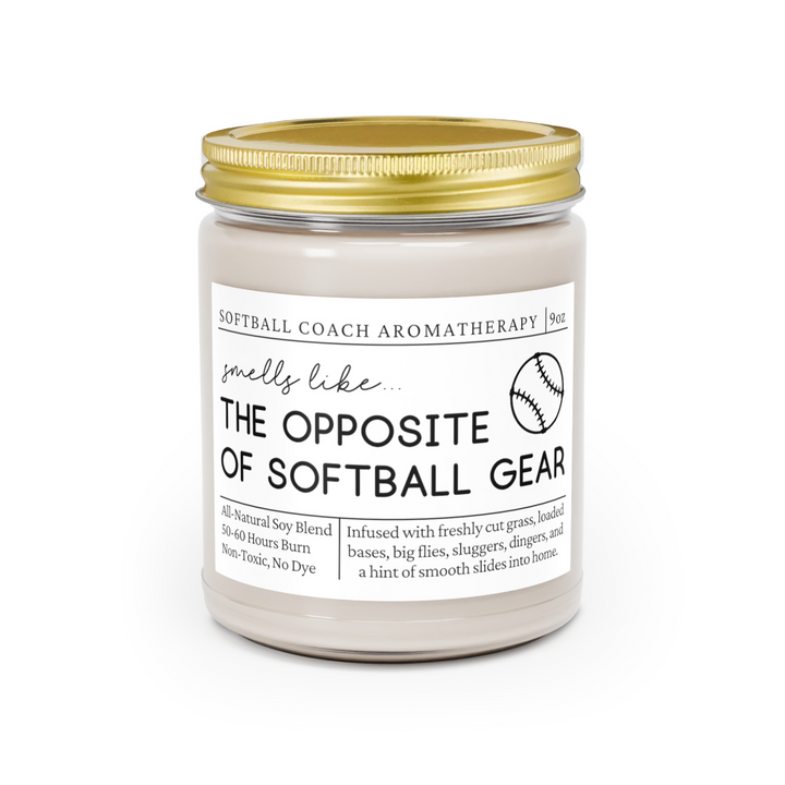 Softball Coach Candle - Smells Like The Opposite Of Softball Gear