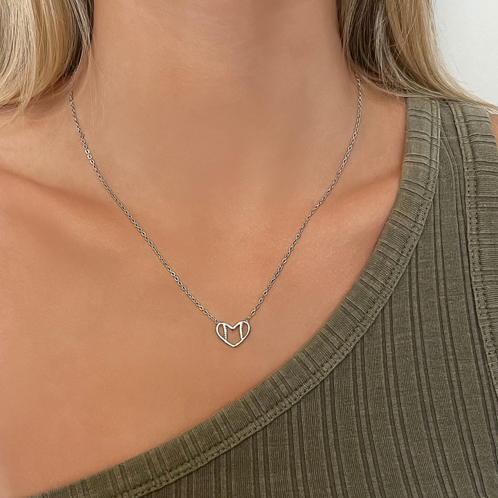 Softball Heart Necklace