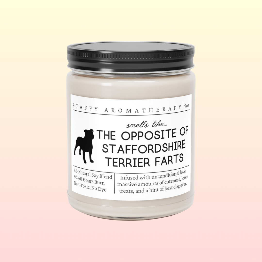 Staffordshire Terrier Candle - Smells Like The Opposite Of Staffordshire Terrier Farts