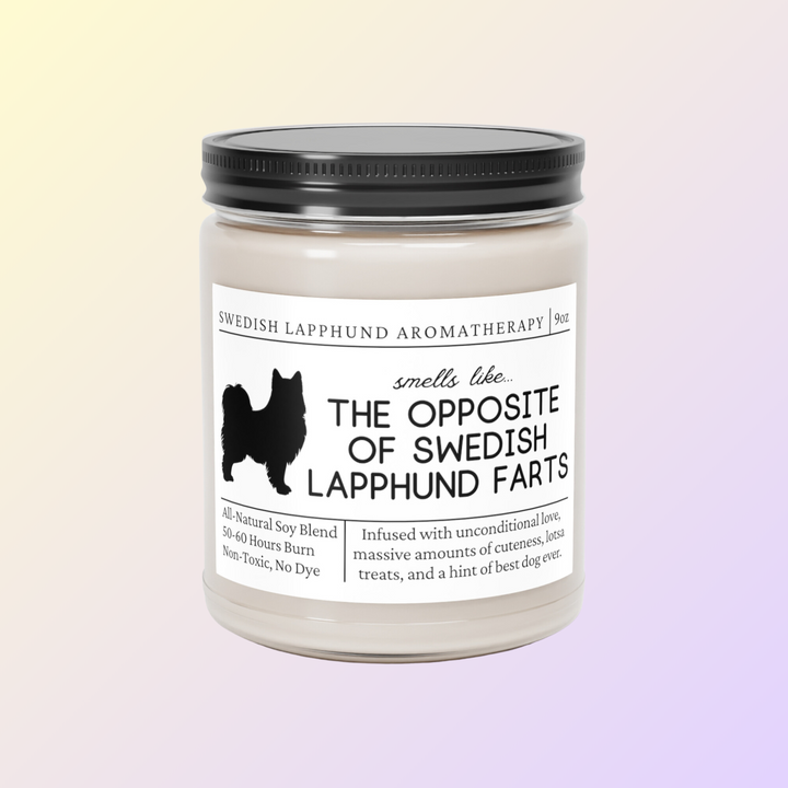 Swedish Lapphund Candle - Smells Like The Opposite Of Swedish Lapphund Farts