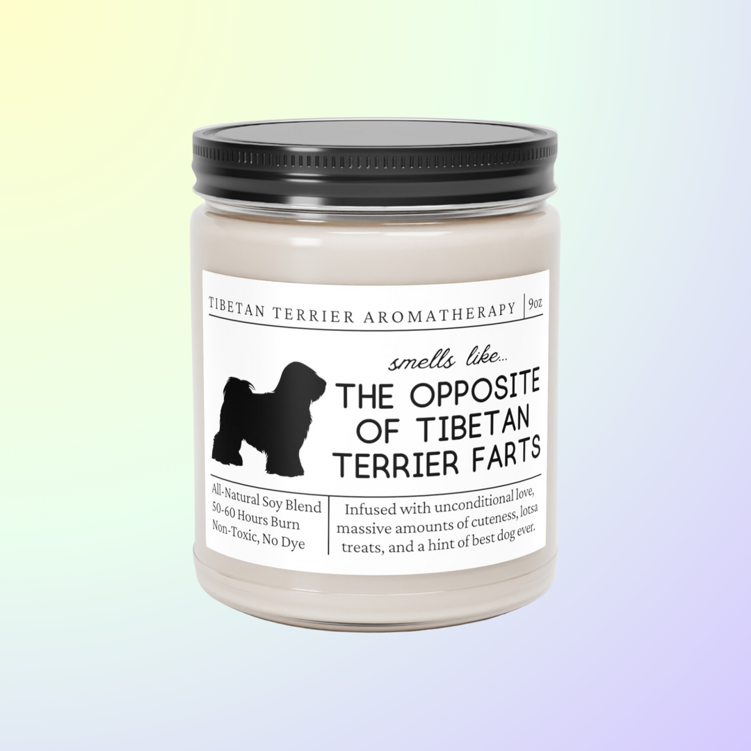 Tibetan Terrier Candle - Smells Like The Opposite Of Tibetan Terrier Farts