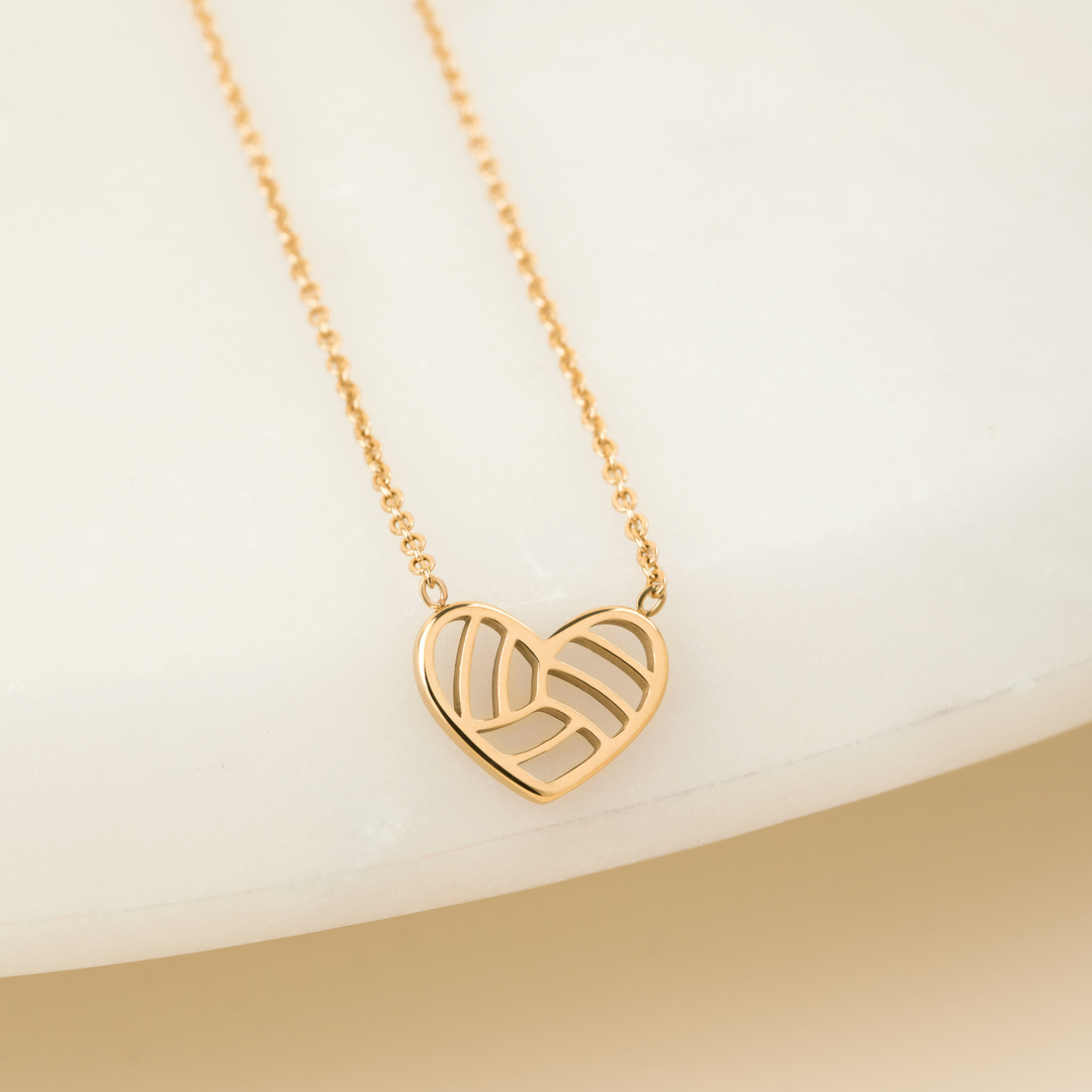 Volleyball Heart Necklace