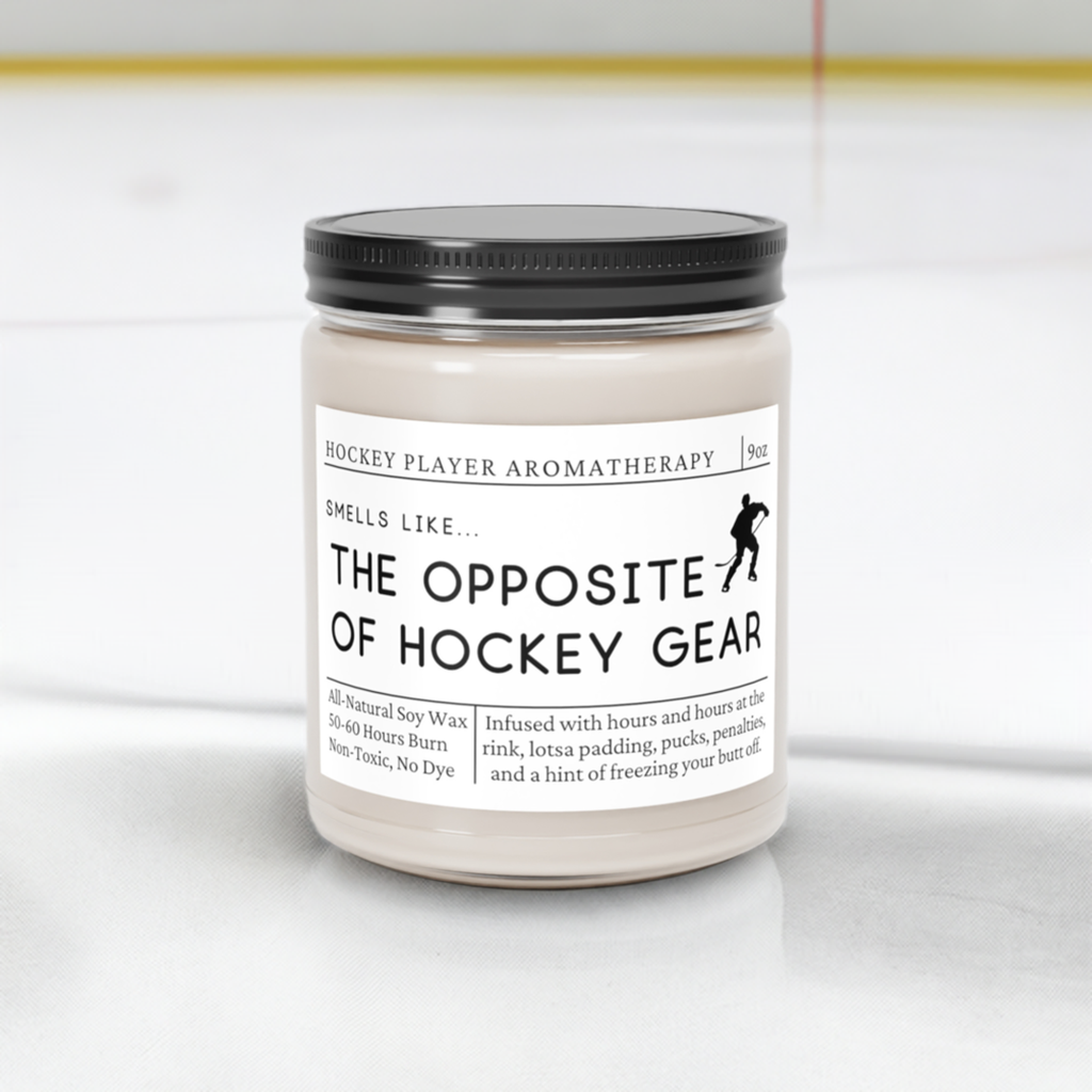 Hockey Player Candle - Smells Like the Opposite of Hockey Gear