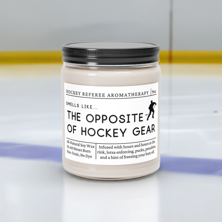 Hockey Referee Candle - Smells Like the Opposite of Hockey Gear