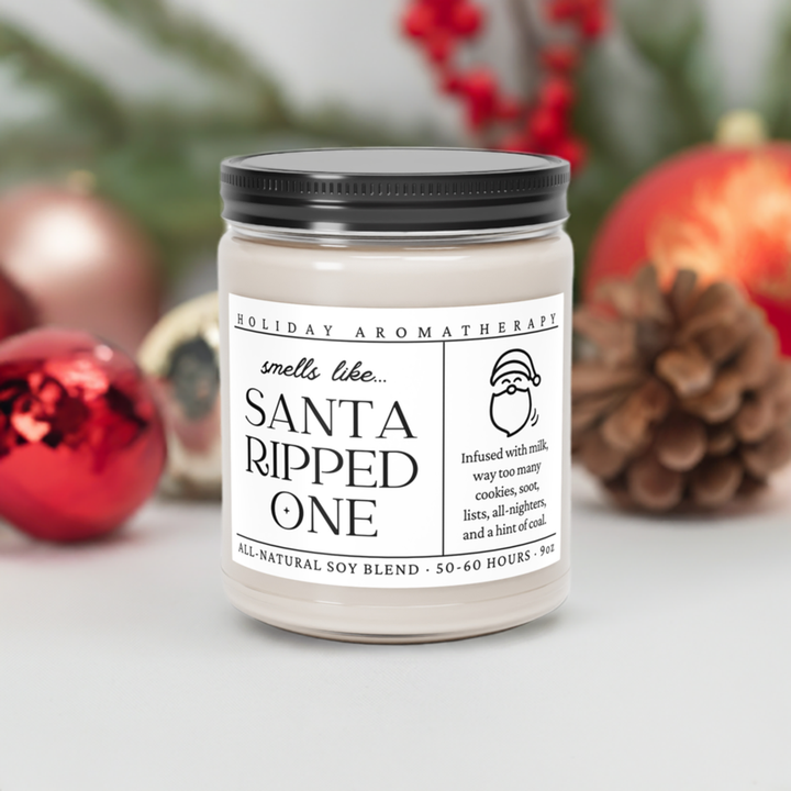 Smells Like Santa Ripped One Candle